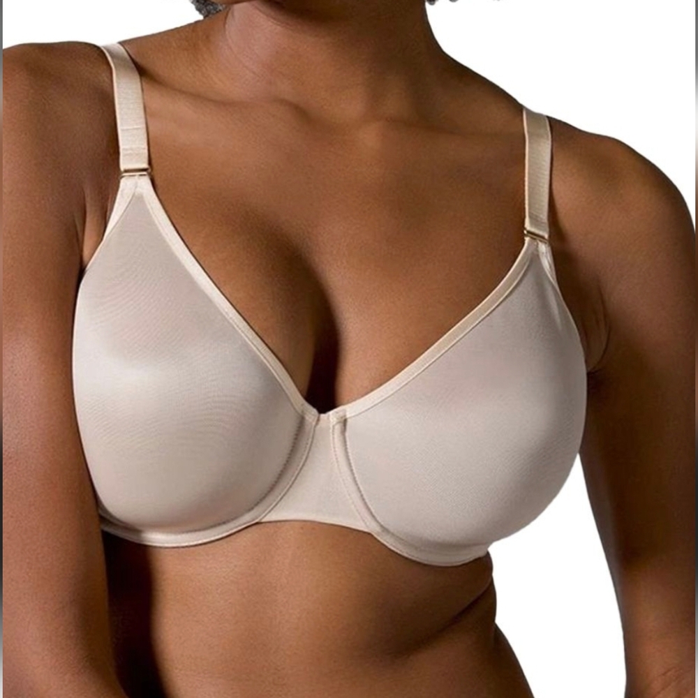 Soma Womens Beige Unlined 40d Underwired Back Closure Minimizer Bra